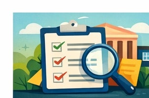 Evaluating College Applications: Think Like an Admissions Officer header illustration